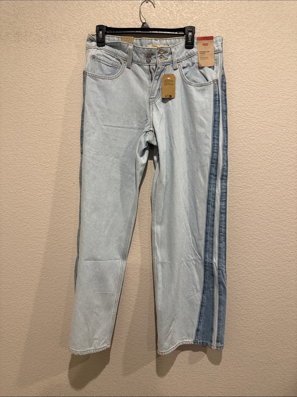 Levi's Light Blue Flare Jeans with Dark Side Stripe